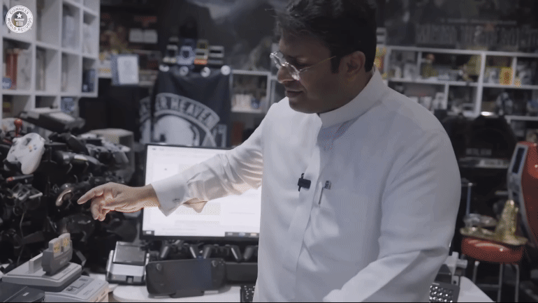 He even kissed his SEGA Genesis. WHOLESOME.