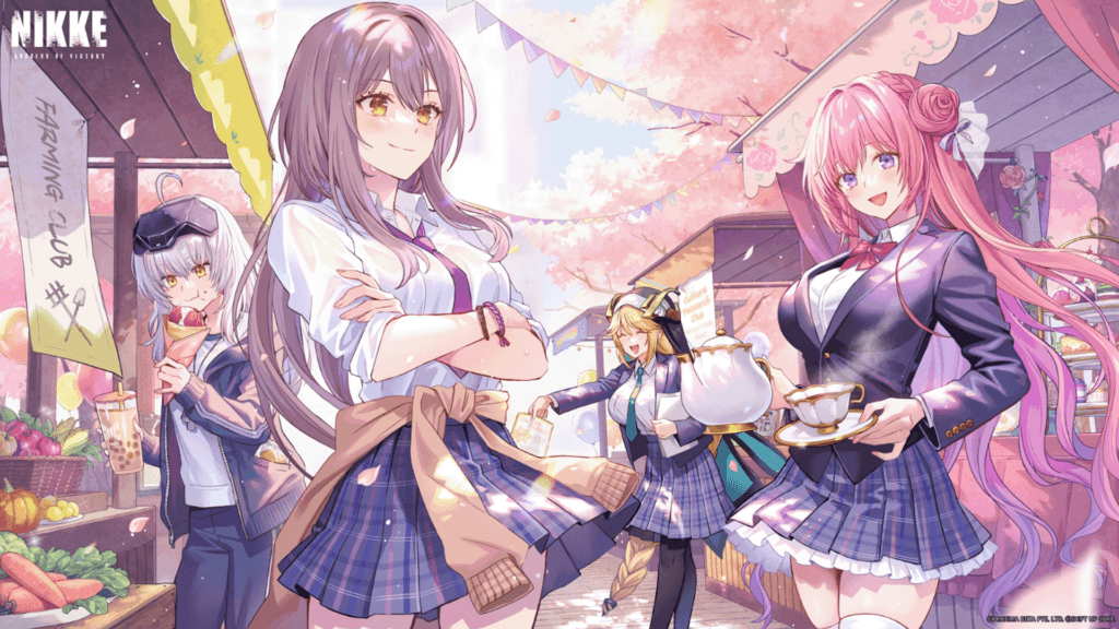 Snow White, Scarlet, Rapunzel and Dorothy on their way back to school