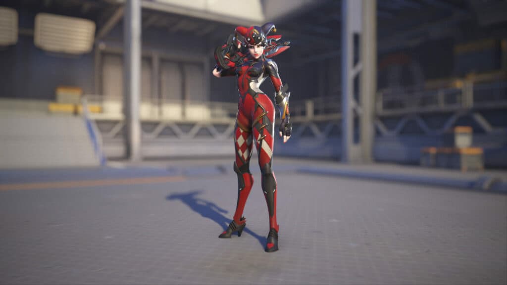 The Widowmaker Harlequin skin in Overwatch 2 (Image via esports.gg)