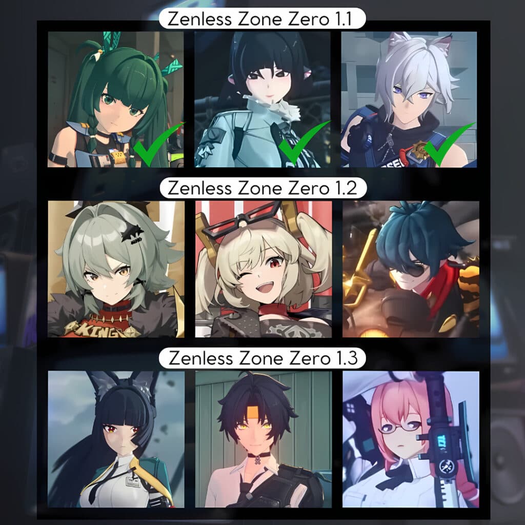 Upcoming characters and banners in Zenless Zone Zero.