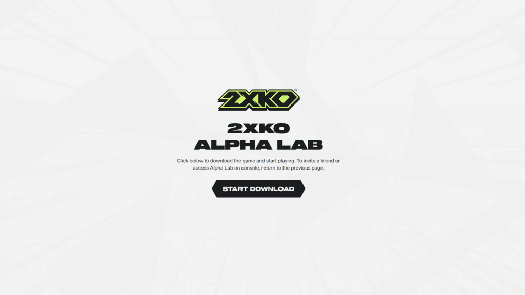 2XKO Alpha Lab download screenshot (Image via esports.gg)