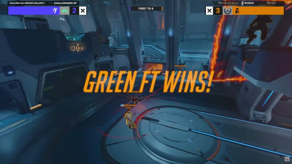 Green Fortnite's victory in Overwatch 2 Calling All Heroes Major 2 (Image via Blizzard Entertainment)