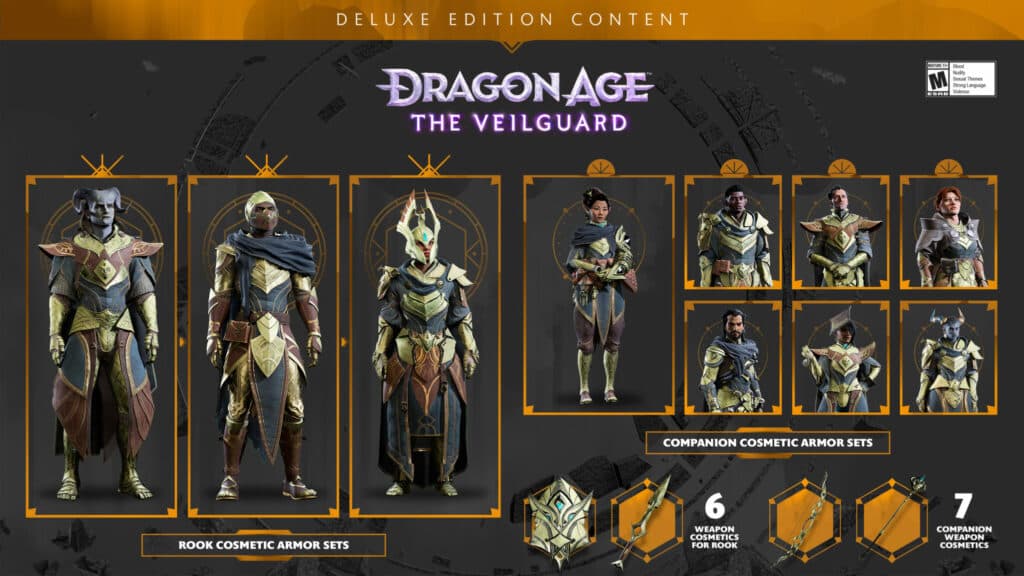 Dragon Age The Veilguard Deluxe Edition bonuses (Image via Electronic Arts Inc.)