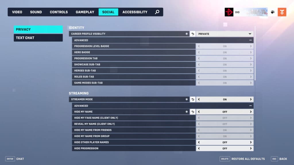 Overwatch 2 Streamer Protect screenshot (Image via esports.gg)