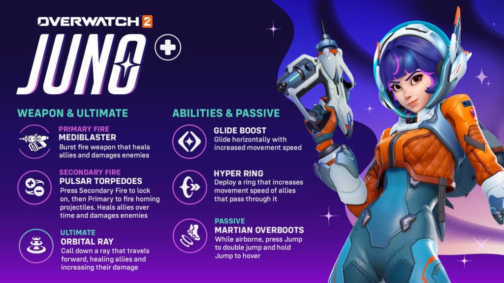 Juno in the new season (Image via Blizzard Entertainment)