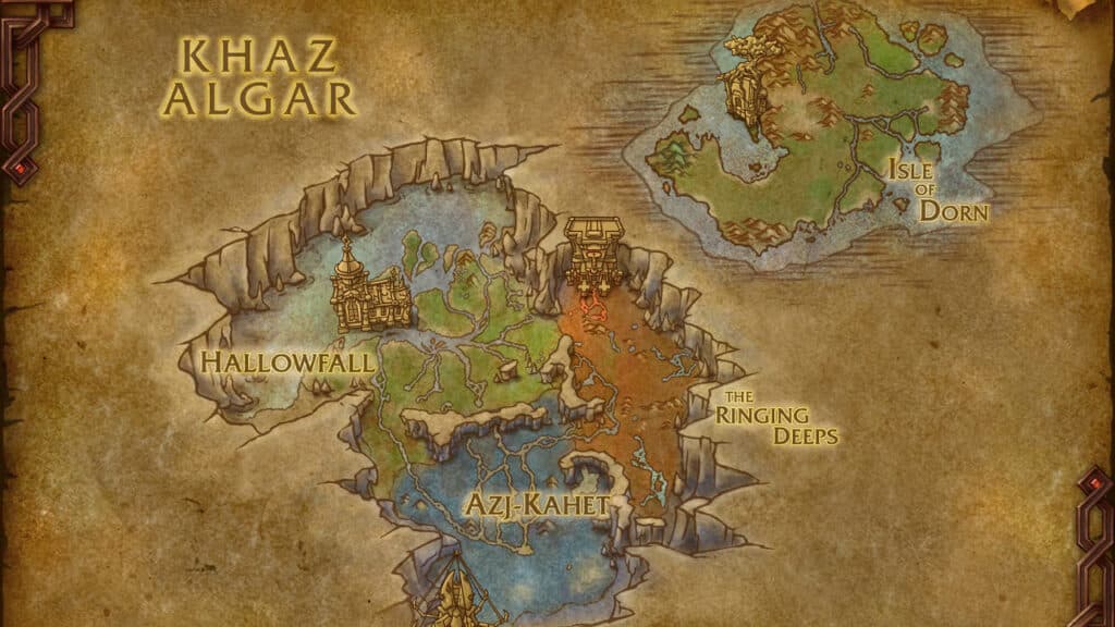 Khaz Alga map (Image via Blizzard Entertainment)