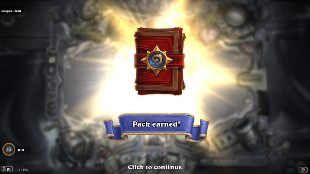 Win the Tavern Brawl to get a free Standard card pack in Hearthstone (Image via esports.gg)