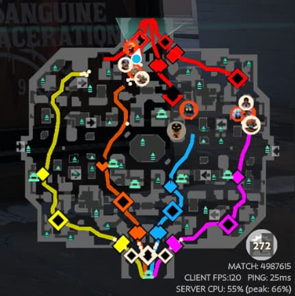 The Deadlock minimap (Image via esports.gg)