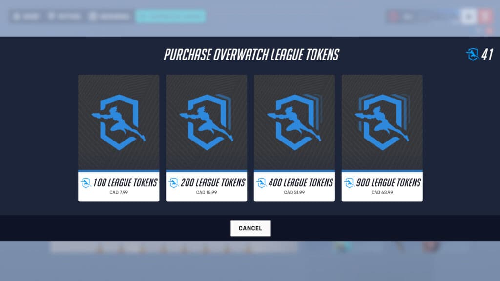 OWL Tokens screenshot (Image via esports.gg)