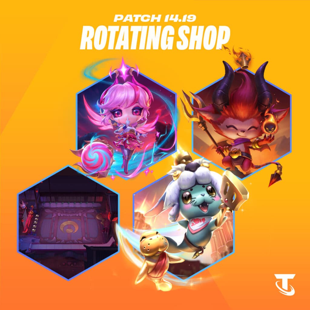 The rotating shop items in TFT patch 14.19 (Image via Riot Games)