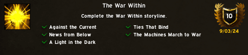 You will need to complete the first part of The War Within Campaign ( (Screenshot via esports.gg)