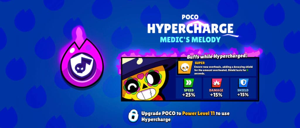 A Hypercharge for Brawl Stars Poco (Image via esports.gg)