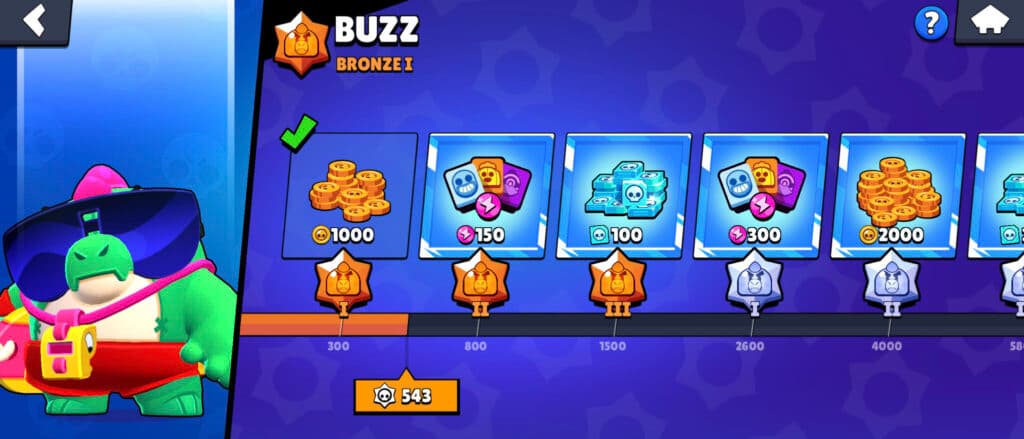 A brawler progression in the old Trophy System (image via esports.gg)