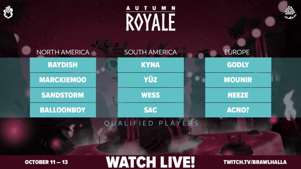 The Autumn Royale 2024 participants (image via Brawlhalla Esports)