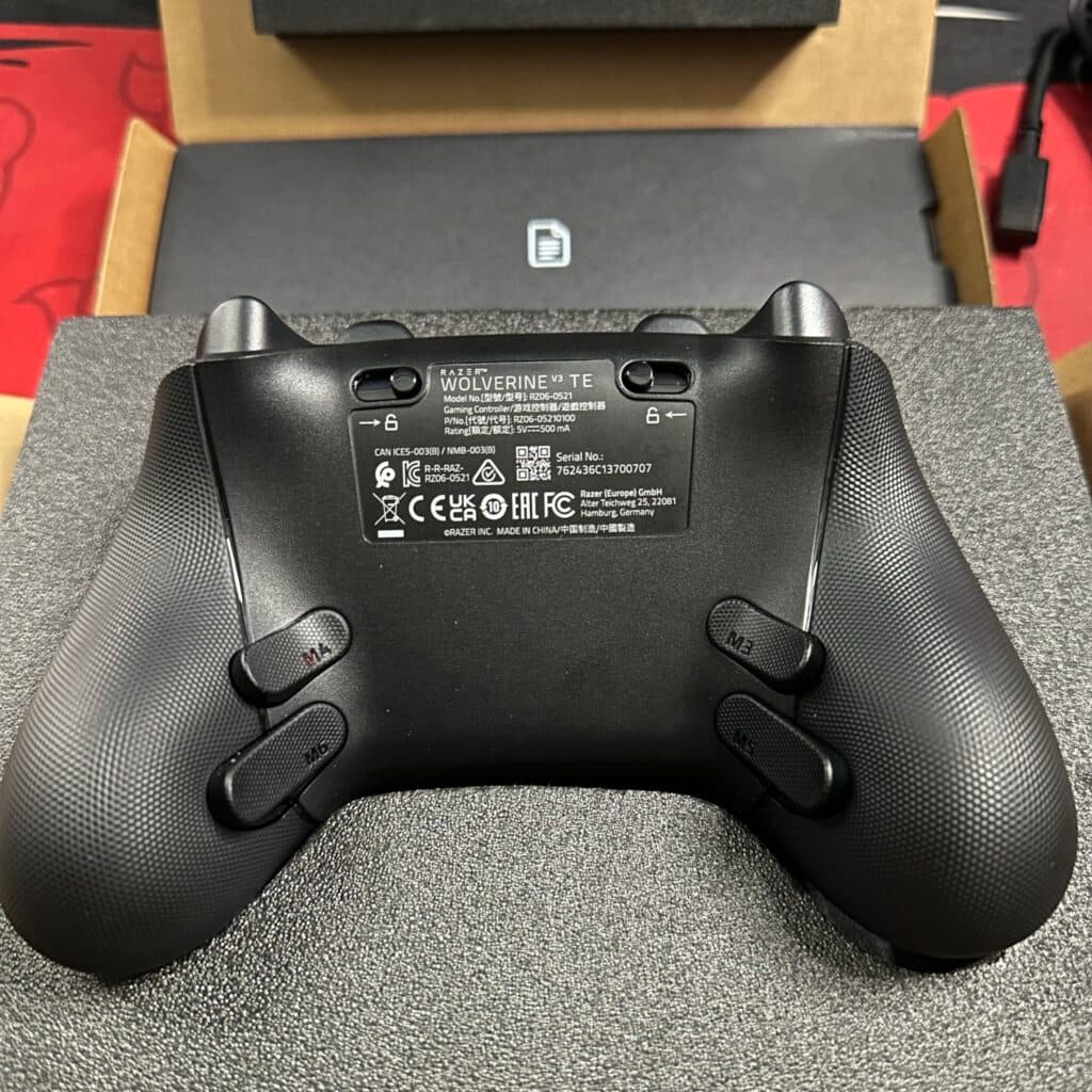 The back of the Razer Wolverine V3 Tournament Edition controller (screenshot by esports.gg)