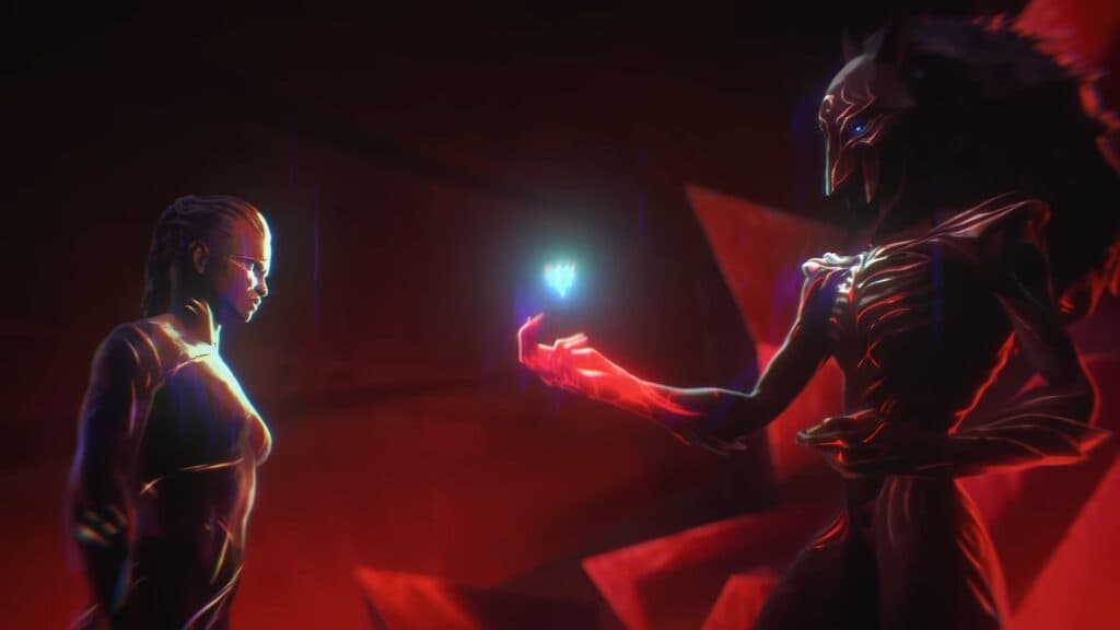 Ambessa and Kindred in the Blood Sweat & Tears music video (Image via Riot Games)