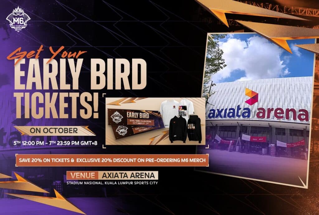 M6 World Championship early bird ticket sale (Image via Moonton)