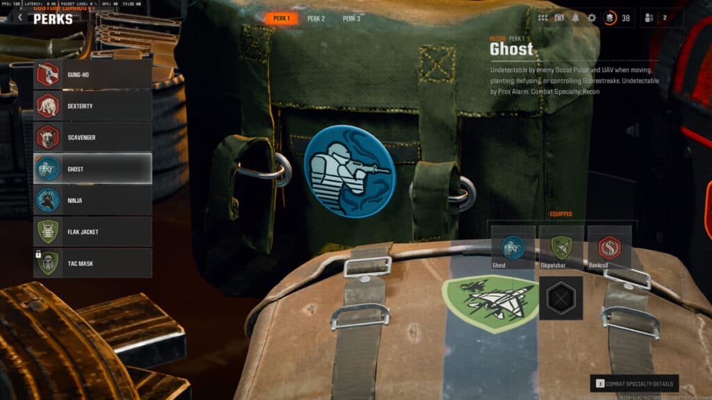 Perks screenshot (Image via esports.gg)