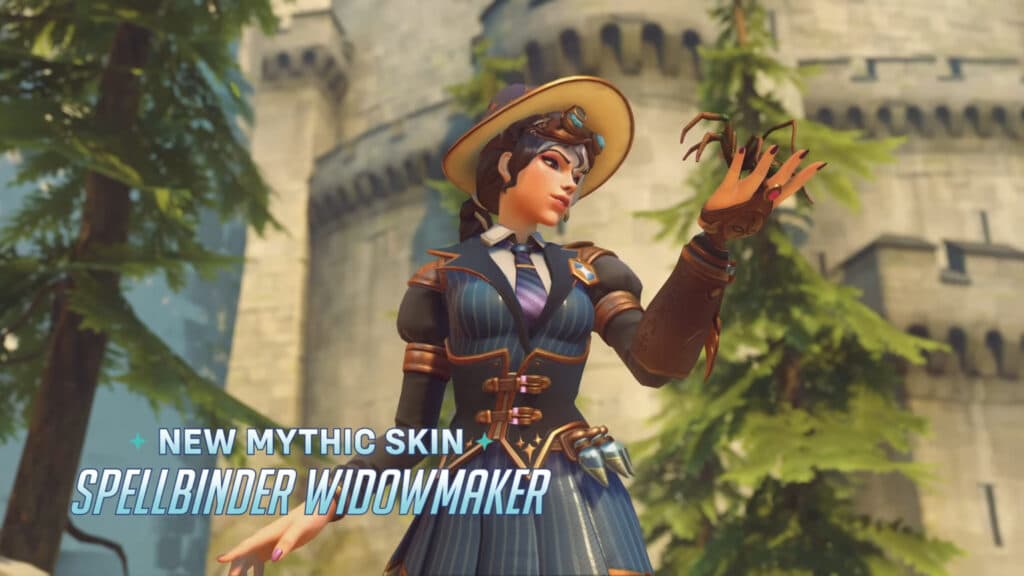 The Spellbinder Widowmaker mythic skin in Overwatch 2 (Image via Blizzard Entertainment)