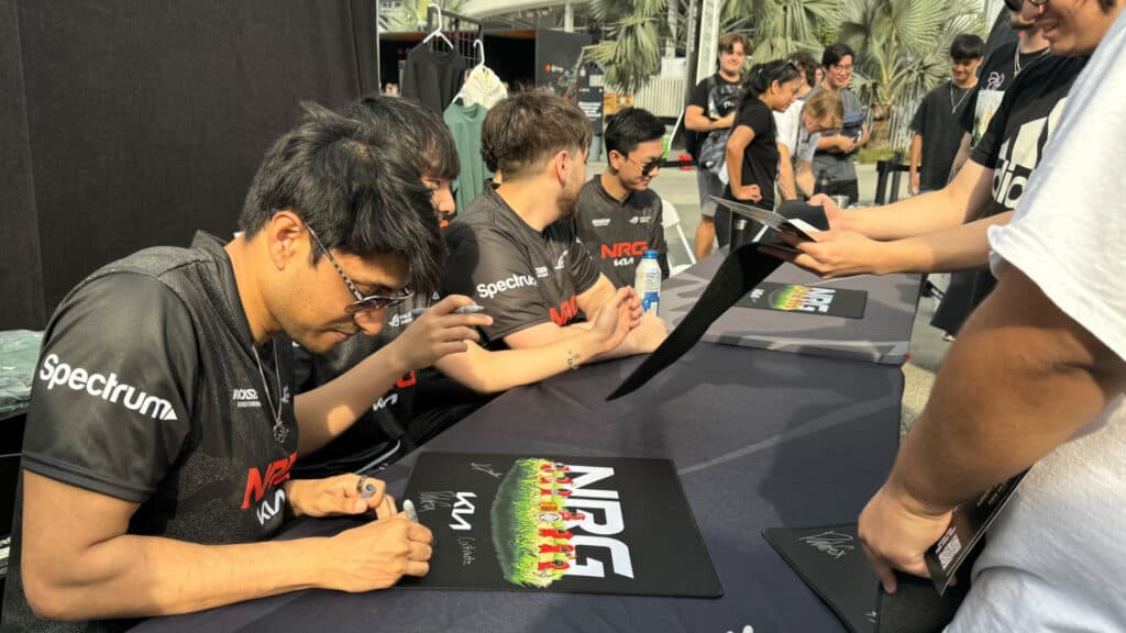 NRG League of Legends players at a fanfest event (Image via NRGLeague on X)