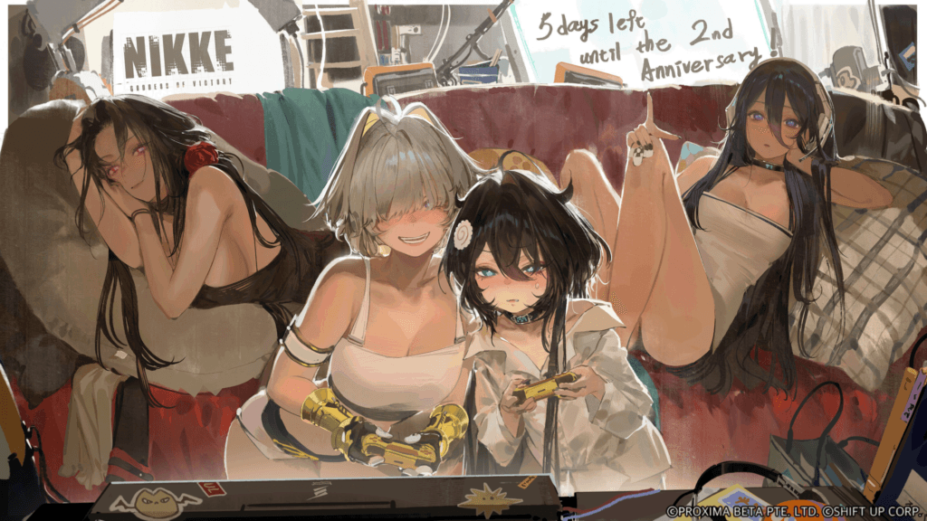 Maiden, Elegg, Bay and Exia on their day off