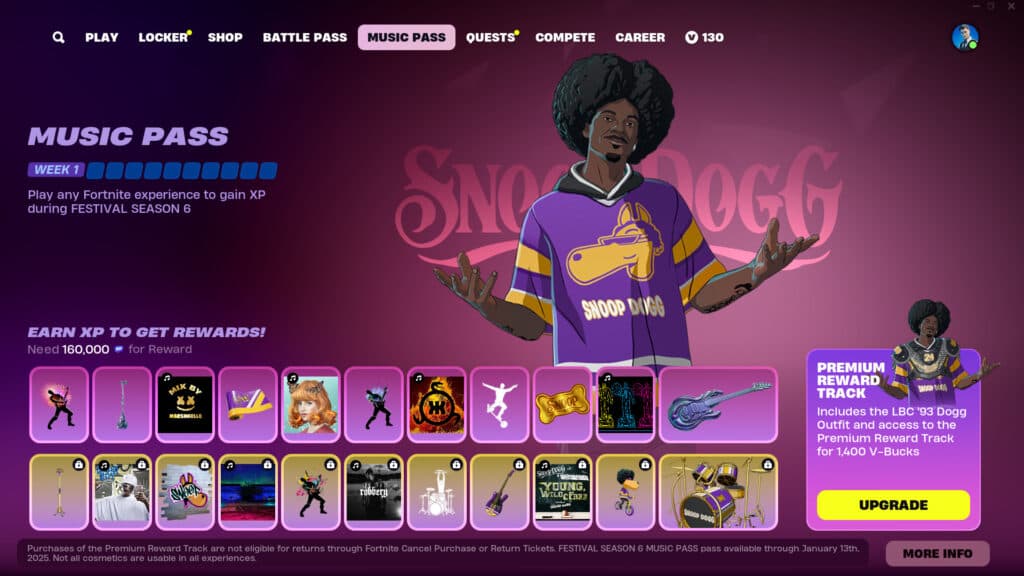 The Snoop Dogg LBC '93 Fortnite skin (Image Credit: Epic Games)