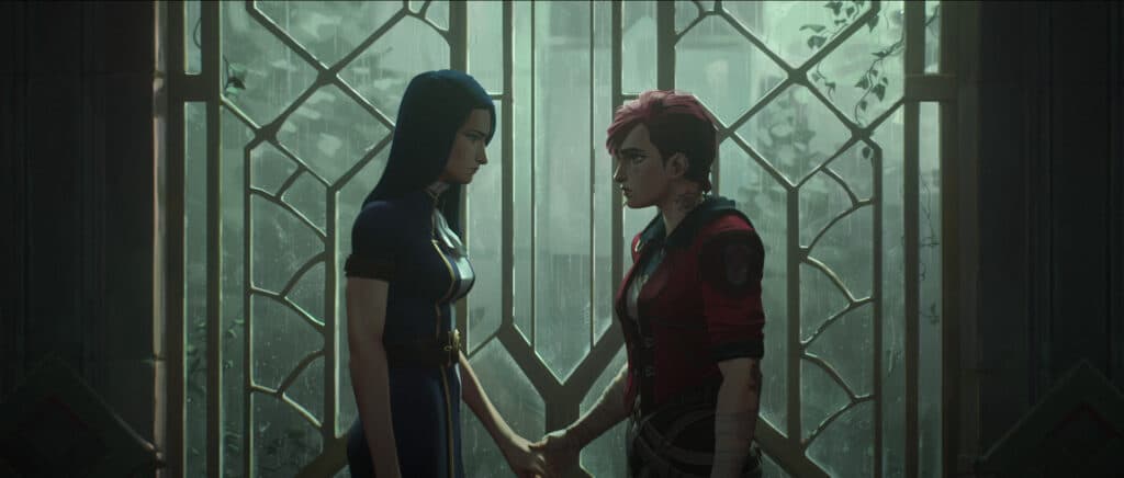 Caitlyn and Vi in Arcane Season 2 (Image via Netflix)