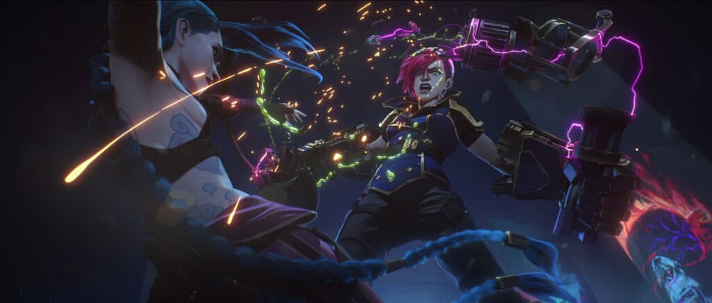 Jinx and Vi in Arcane Season 2 (Image via Netflix)