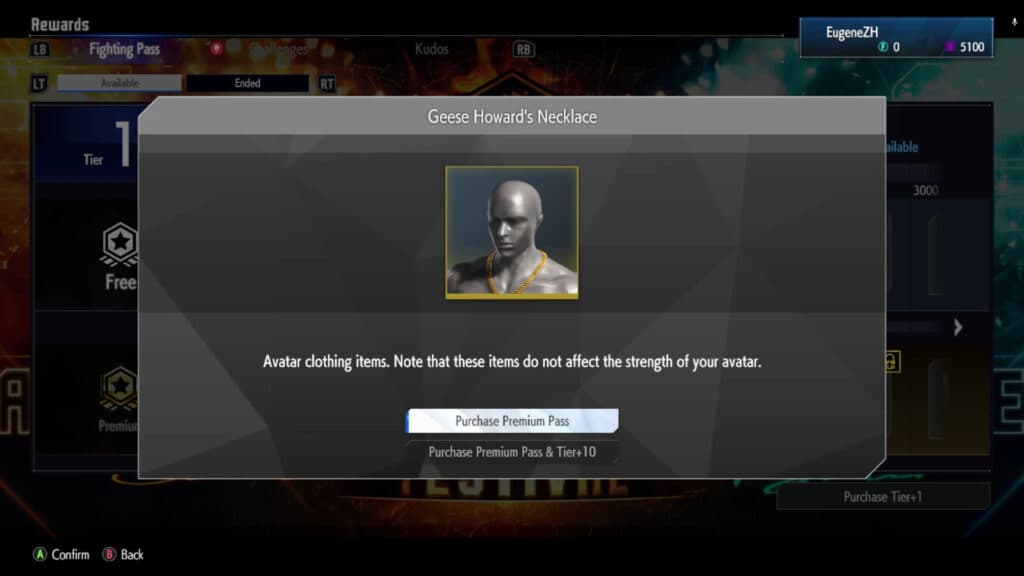 Geese Howard’s Necklace (image via esports.gg)