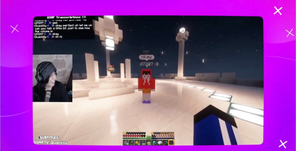 Quackity in Minecraft screenshot (Image via Quackity)