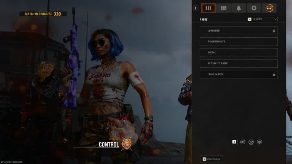 Once you hit this screen, back out and you can emote again (Screenshot via esports.gg)