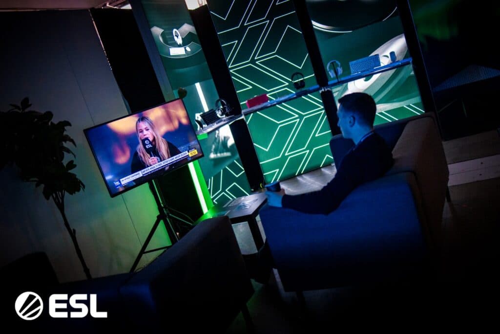 Photo of the Pro Alliance lounge (Image via ESL FACEIT Group | Helena Kristiansson)