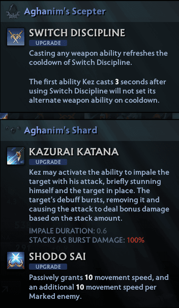 Unlike Ringmaster, Kez launched with Agh's upgrades from the get-go. (Screenshot by esports.gg)