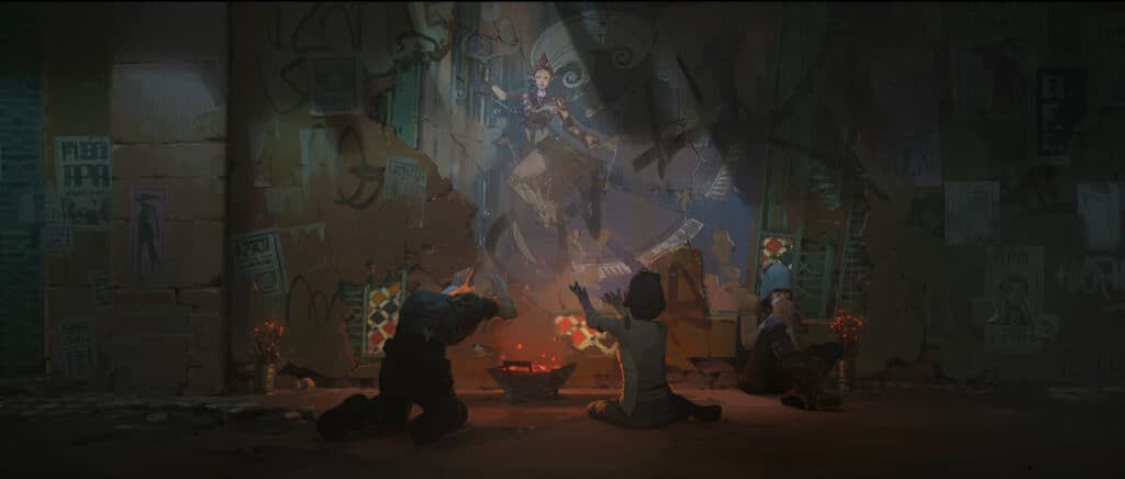 Janna mural in Arcane Season 2 Episode 2 (Image via Netflix)