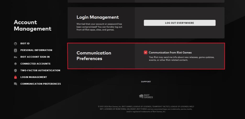Turn this option on to receive your League recap. (Screenshot via esports.gg)