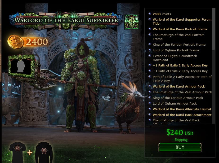 Warlord of the Karui Supporter Pack (Image via Grinding Gear Games)