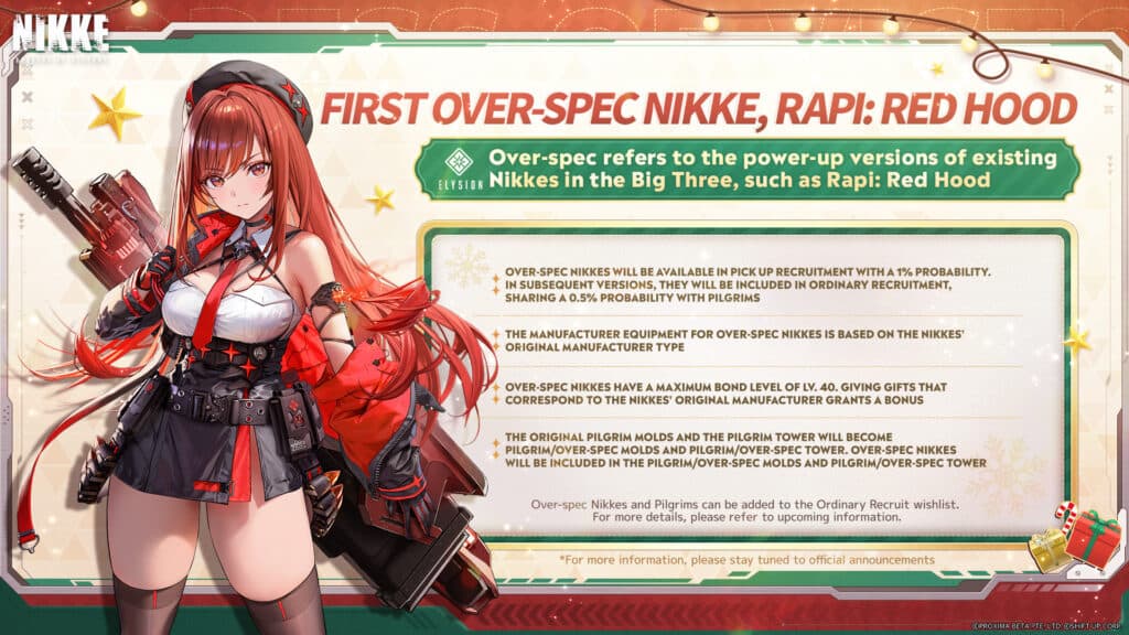 Rapi: Red Hood will be available starting on January 1, 2025 (Image via GODDESS OF VICTORY: NIKKE)