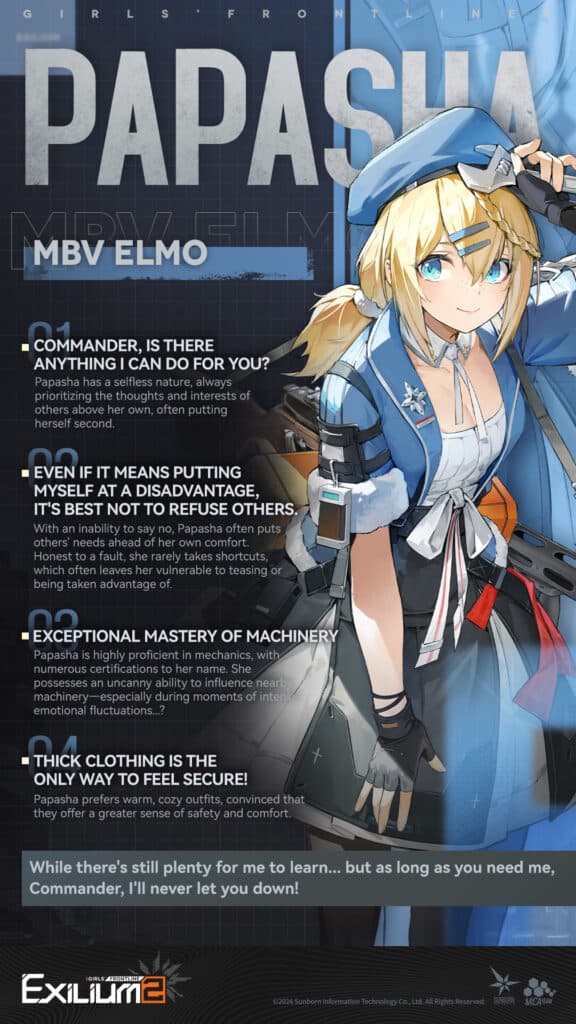 Papasha from Girls Frontline 2: EXILIUM