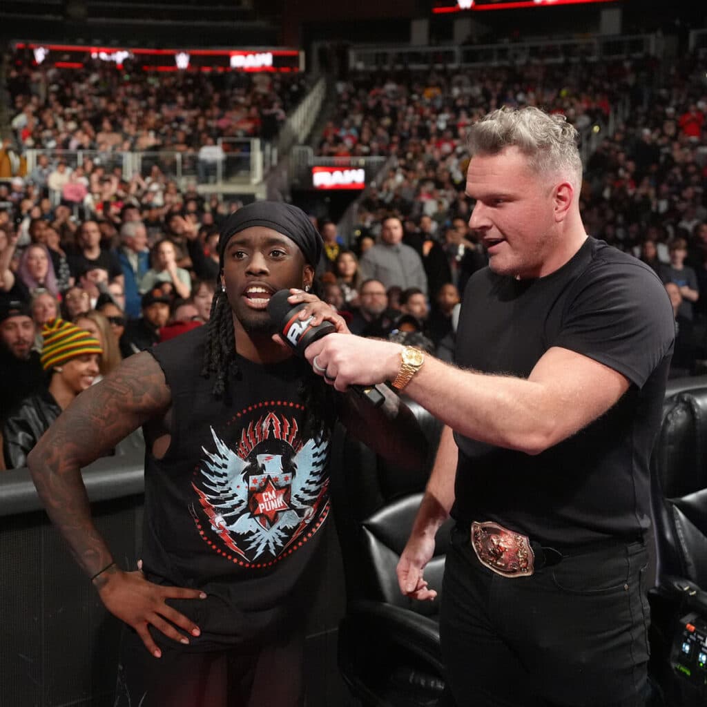 Pat McAfee interviews Kai on RAW (Image via WWE)