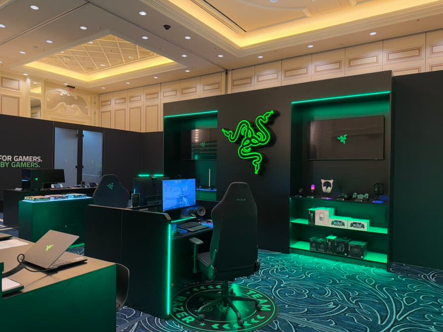 <em>The Razer booth at CES 2025.</em>