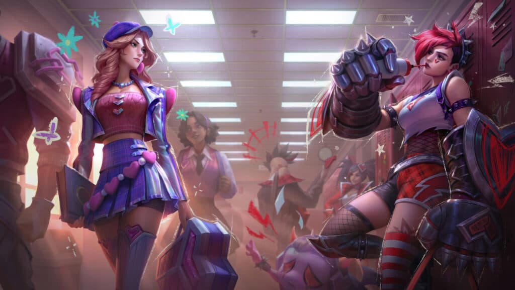 Heartthrob Caitlyn and Heartache Vi (Image via Riot Games)