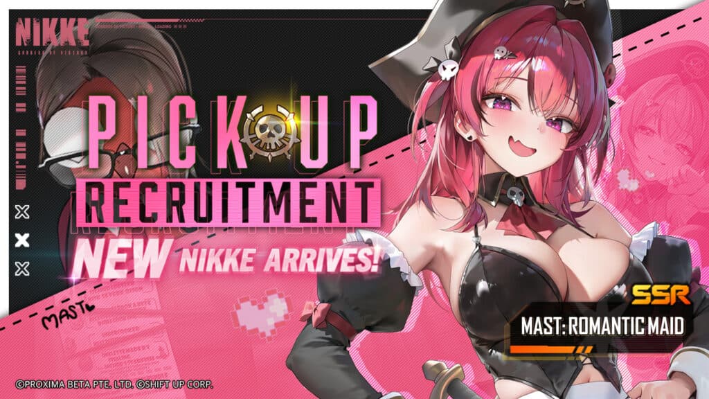 From Jan. 30 to Feb. 19, you have a 2% chance to recruit Mast: Romantic Maid in Special Recruit Banner (image via Goddess of Victory: Nikke)