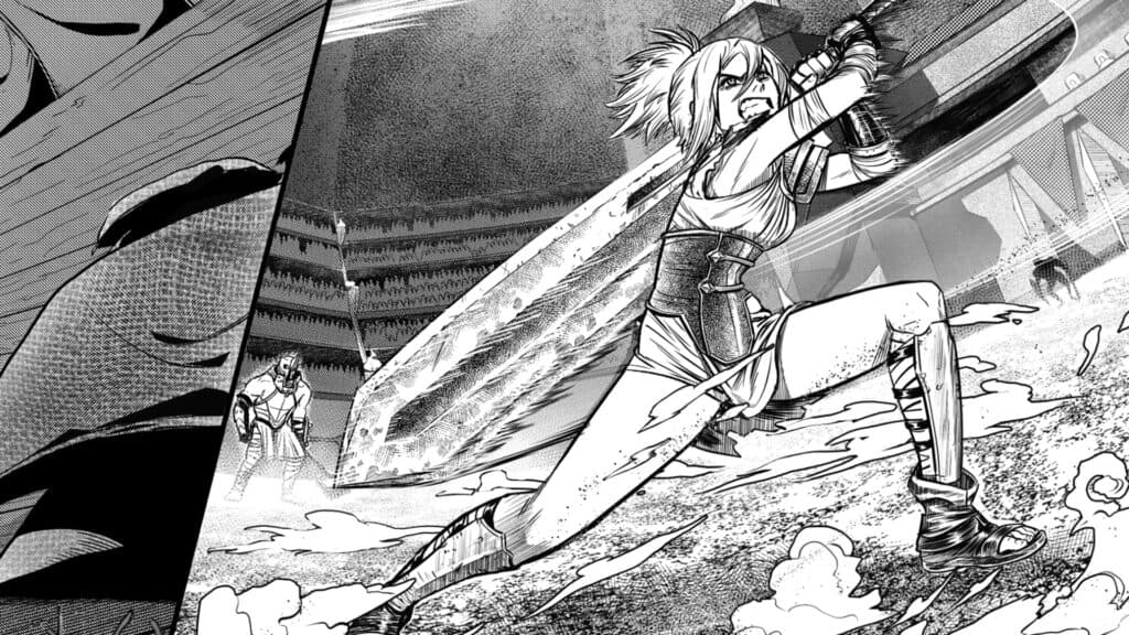 Riven becomes an excellent fighter after years of labor in agriculture helped her build strength (Screenshot by esports.gg of The Lore of Riven)