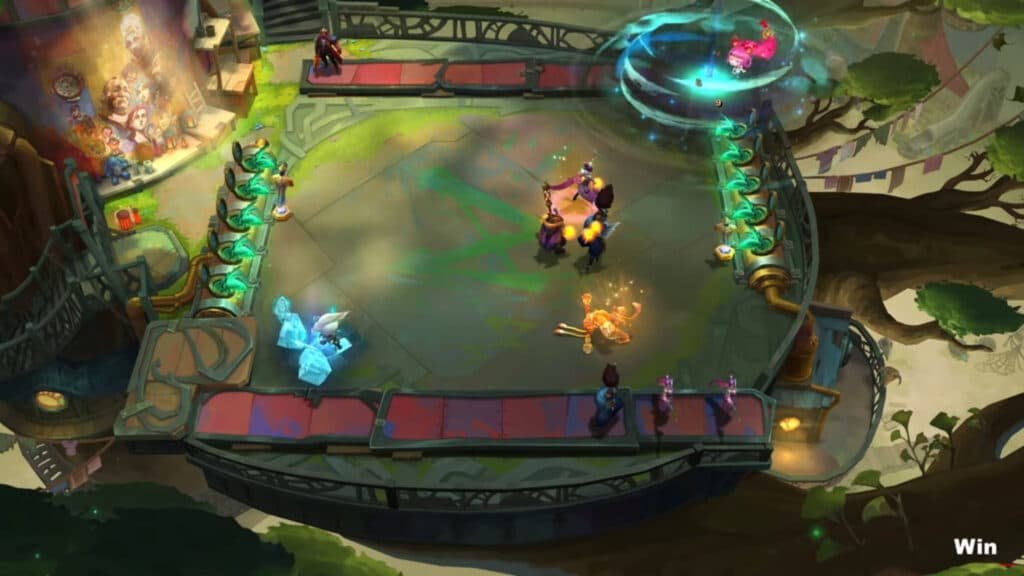 Screenshot of the Firelight Hideout Arena in TFT (Image via <a href="https://www.youtube.com/watch?v=lkPumwoGoJs">Astra TFT</a>)