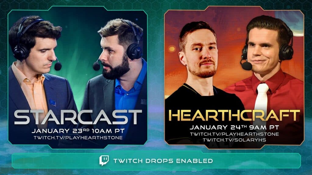 StarCast and HearthCraft event information (Image via Blizzard Entertainment)