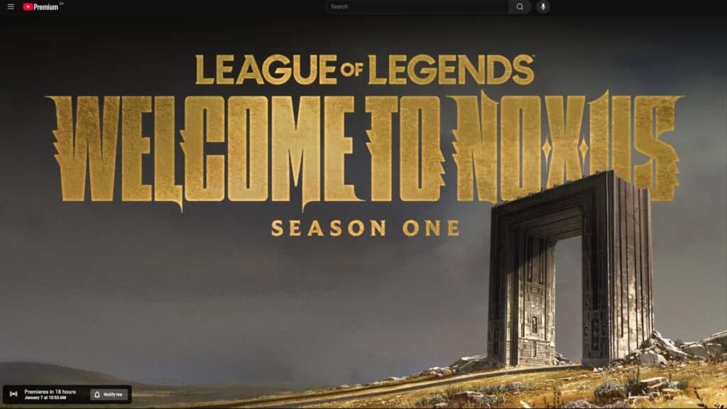 Welcome to Noxus cinematic release date and time screenshot (Image via esports.gg)