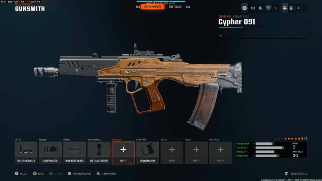 Cypher 901 loadout (Image via esports.gg)