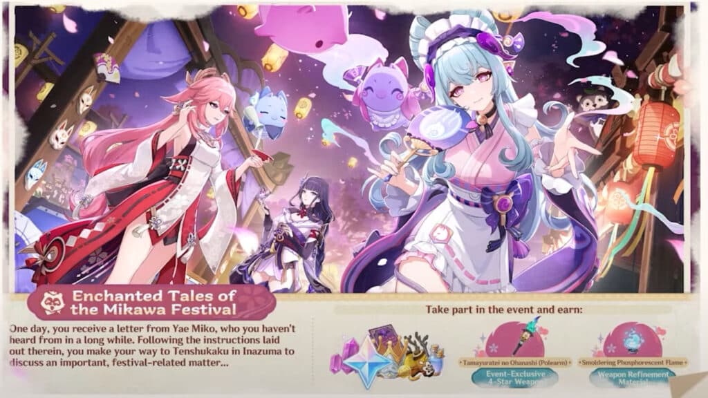 Enchanted Tales of the Mikawa Festival event (Image via HoYoverse)