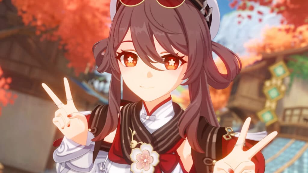 Hu Tao in her "Cherries Snow-Laden" outfit (Image via HoYoverse)