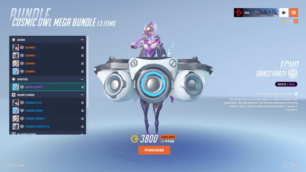 Echo Dance Party emote screenshot (Image via esports.gg)